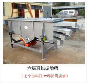六層直線振動篩加裝制成裝置，灰色油漆出口產(chǎn)品